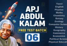 PGTRB FREE TEST BATCH TESTS WEEK-06-DR.APJ FREE COACHING CENTRE – Answer Key